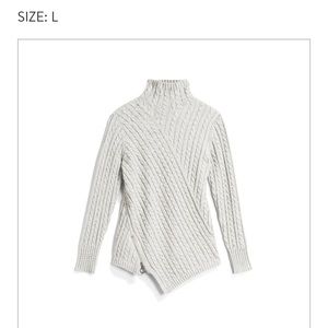 Maysen Asymmetrical Hem Turtleneck Sweater